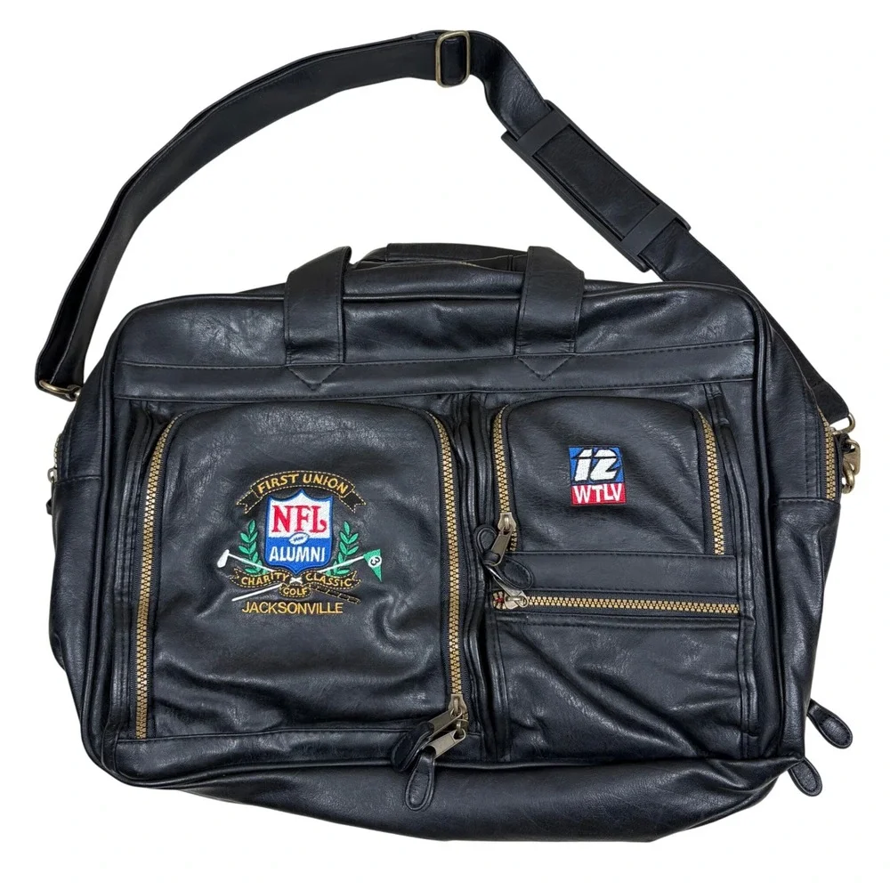 NFL Alumni First Union Charity Classic Jacksonville Leather Briefcase Laptop Bag